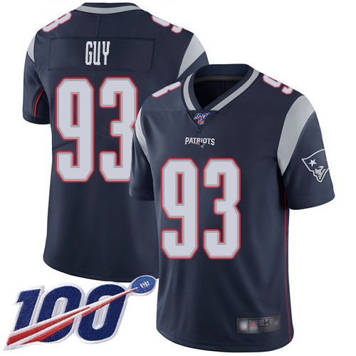 New England Patriots Football #93 100th Season Limited Navy Blue Men Lawrence Guy Home NFL Jersey->new england patriots->NFL Jersey